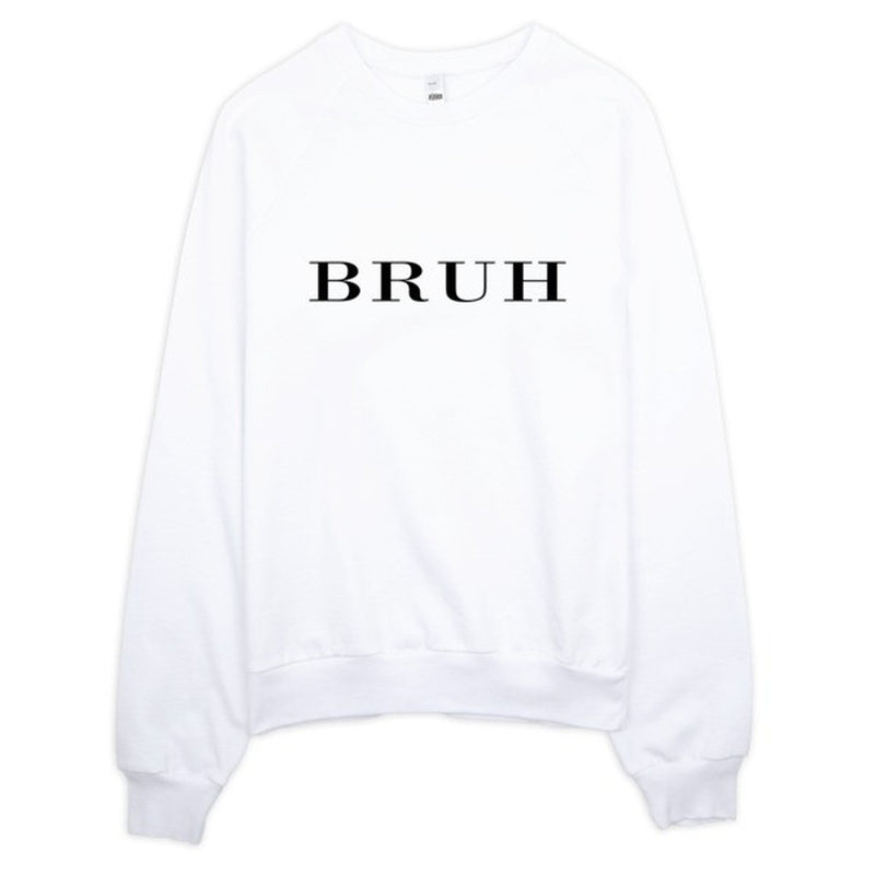 Bruh Brit Typography Raglan sweater - Bae Apparel