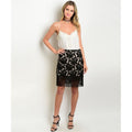 Women's Skirt Tan Lace Fringed Skirt - Bae Apparel
