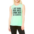 I Just Wanna Ride Bikes Muscle Tank - Mint Green - Bae Apparel