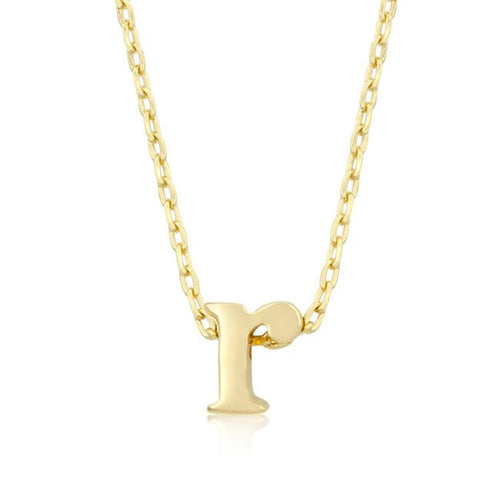 Initial R Gold Pendant - Bae Apparel