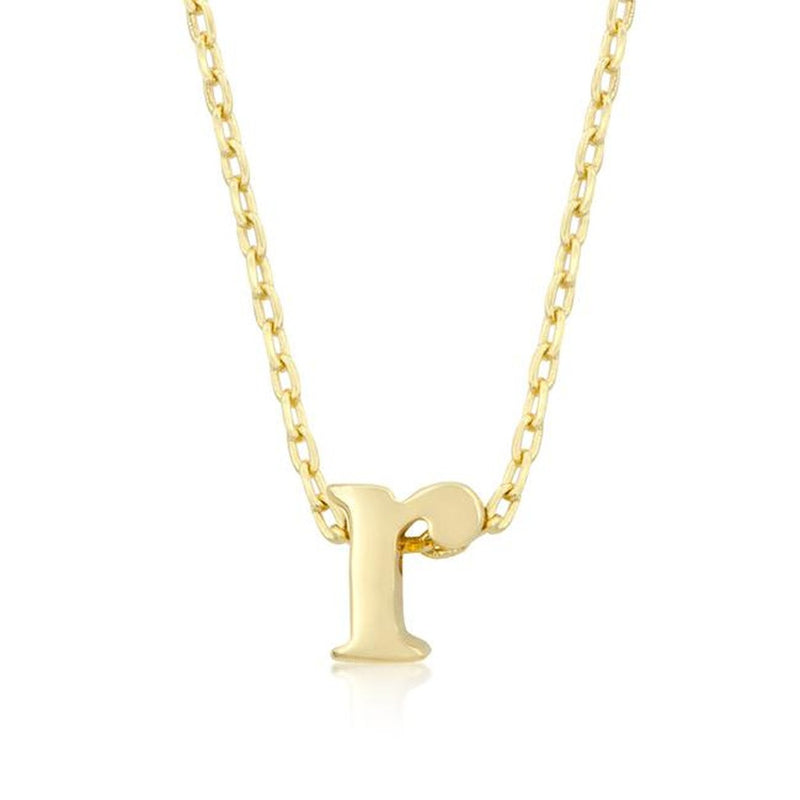 Initial R Gold Pendant - Bae Apparel