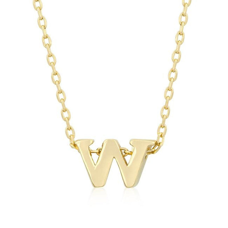 Initial W Gold Pendant - Bae Apparel