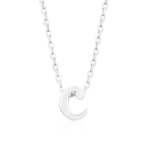 Initial C Silver Pendant - Bae Apparel