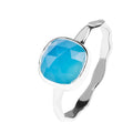 Silver Stacking Ring Blue Chalcedony - Bae Apparel