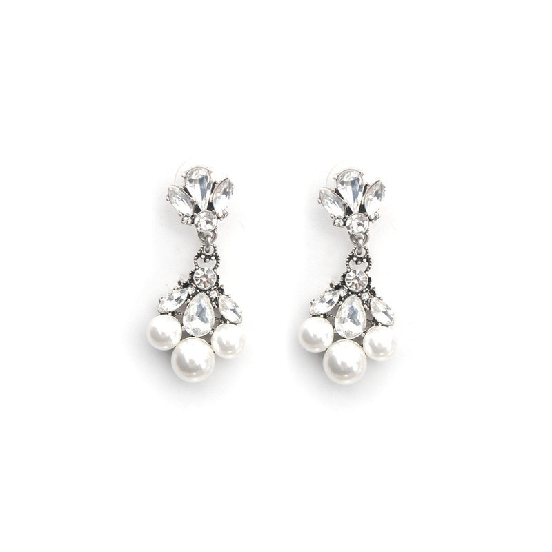 Triple pearl drop earrings - Bae Apparel