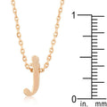 Initial J Rose Gold Pendant - Bae Apparel