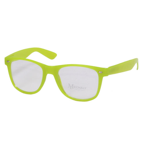 Mechaly Wayfarer Style Green Glow in the Dark Glasses - Bae Apparel