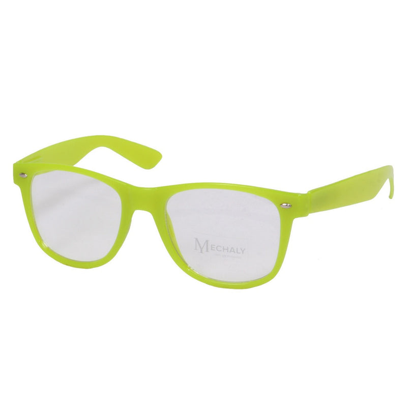 Mechaly Wayfarer Style Green Glow in the Dark Glasses - Bae Apparel