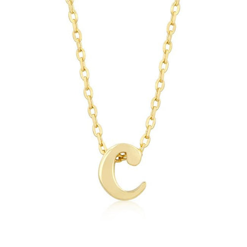 Initial C Gold Pendant - Bae Apparel