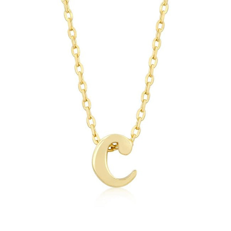 Initial C Gold Pendant - Bae Apparel