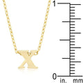 Initial X Gold Pendant - Bae Apparel