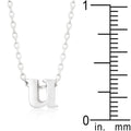 Initial U Silver Pendant - Bae Apparel