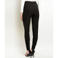 Women's Skinny Pants Black Zippered - Bae Apparel