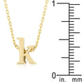 Initial K Gold Pendant - Bae Apparel