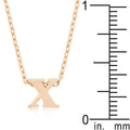 Initial X Rose Gold Pendant - Bae Apparel