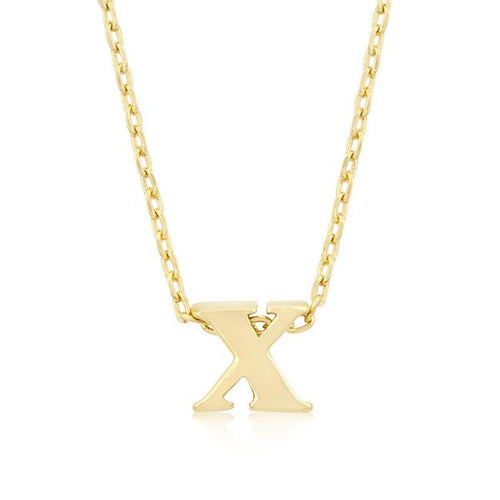Initial X Gold Pendant - Bae Apparel