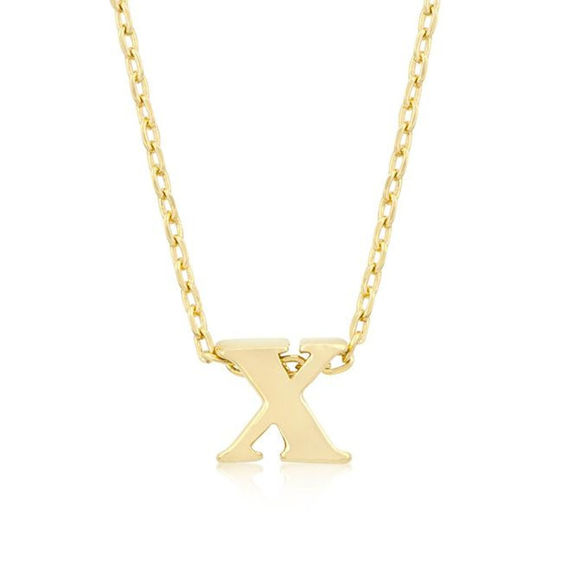 Initial X Gold Pendant - Bae Apparel