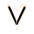 Velvet and Pearl Gold Choker - Bae Apparel