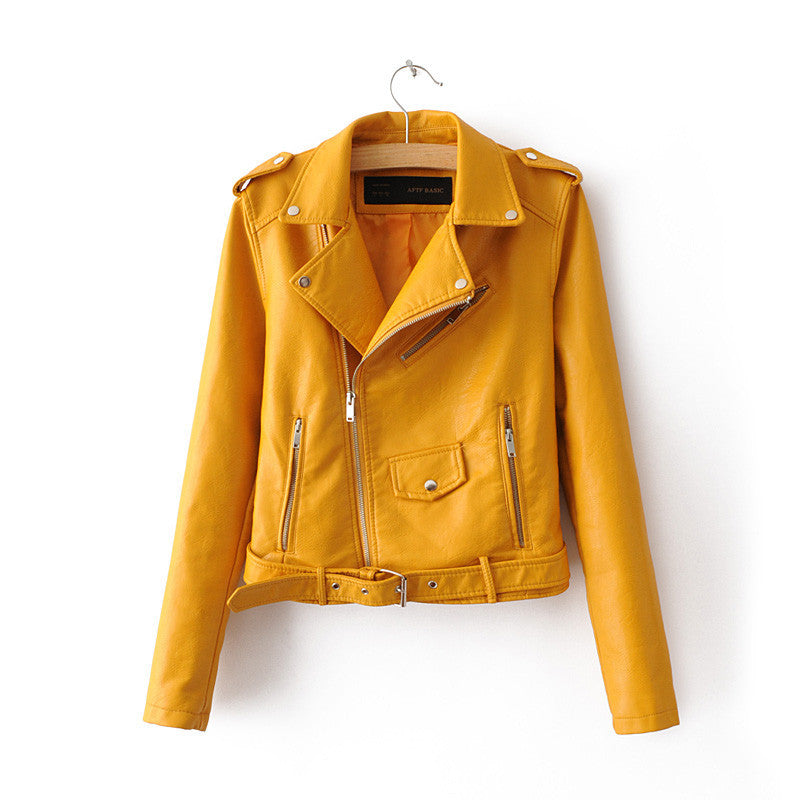 Leather Motorcycle Women's Jacket - Bae Apparel