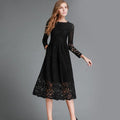 "Black Or White" Elegant Lace Dress - Bae Apparel