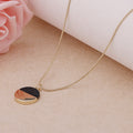 "Thunder" Gold Dipped Marble Necklace Pendant - Bae Apparel
