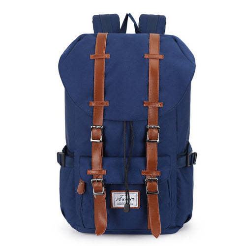 "The Outdoor" Leather Canvas Backpack - Bae Apparel