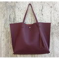 Women's Tassel Pendant Tote Bag - Bae Apparel