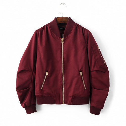 Military Baseball Bomber Women's Jacket - Bae Apparel