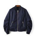 Military Baseball Bomber Women's Jacket - Bae Apparel