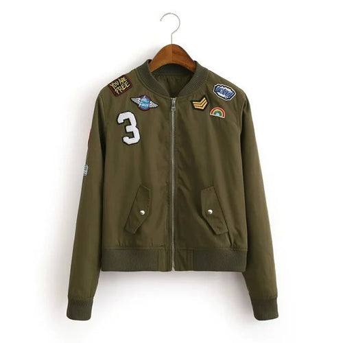 Military Bomber Green Women's Jacket - Bae Apparel