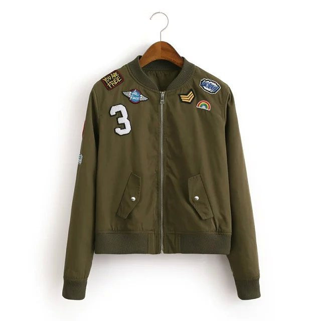 Military Bomber Green Women's Jacket - Bae Apparel