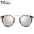 TRIOO Oval Frame Women's Sunglasses - Bae Apparel