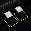 Gold Marble Stud Earrings - Bae Apparel