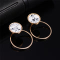 Gold Marble Stud Earrings - Bae Apparel