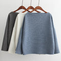 Loose Plaid Cotton Women's Sweatshirt - Bae Apparel