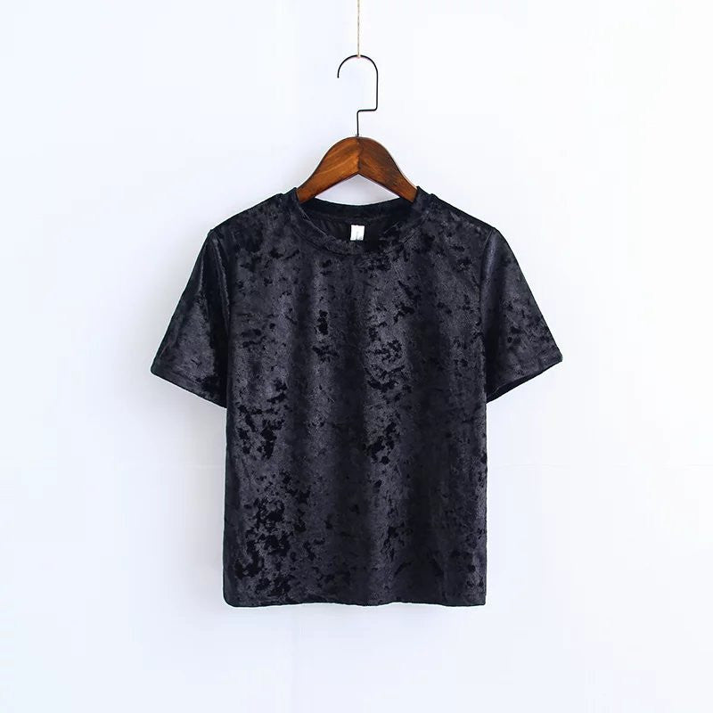 "The Spring Velvet" Women's Crop Top - Bae Apparel