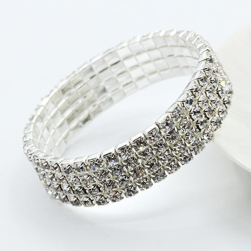 Sparkling Rhinestone Stretch Bracelet - Bae Apparel