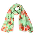 "Rose Flowers" Women's Long Scarf - Bae Apparel