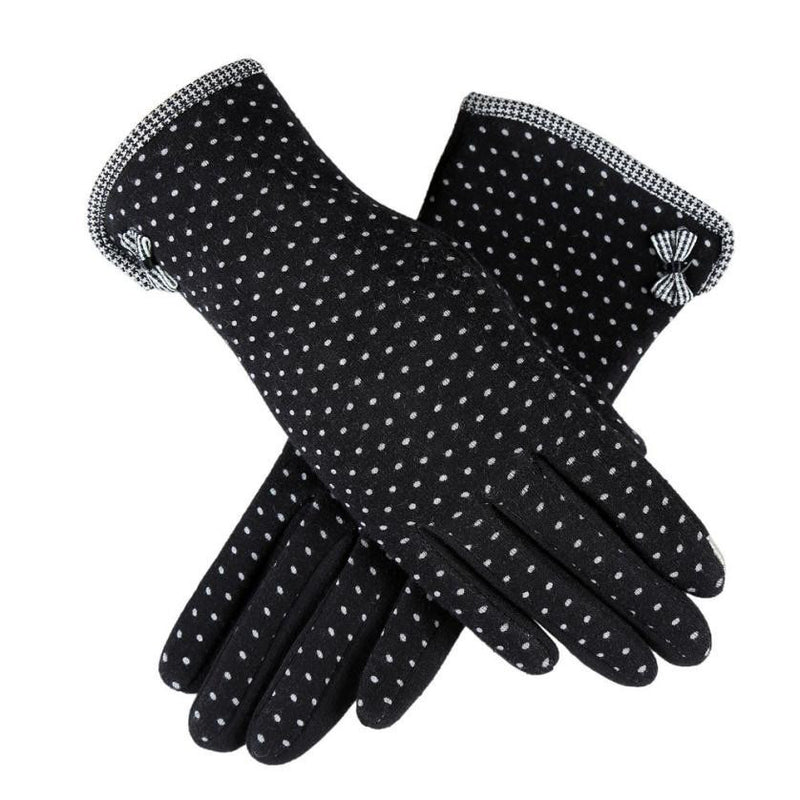 "Tiny Polka Dots" Women's Winter Touch Screen Gloves - Bae Apparel