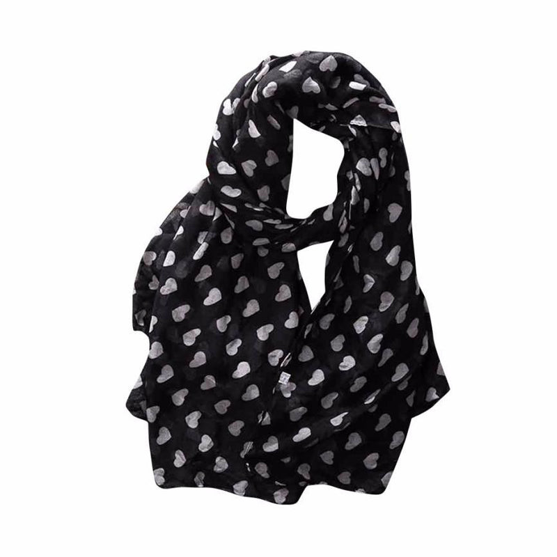"Big Hearts" Women's Long Scarf - Bae Apparel
