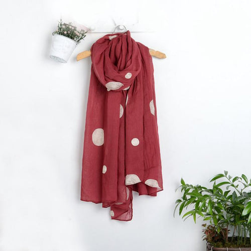 "The Moon Dots" Women's Long Scarf - Bae Apparel