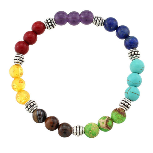 "Buddha Colors" Stone Beaded Bracelet - Bae Apparel
