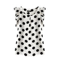 "Big Polka Dots" Women's Butterfly Sleeved Blouse - Bae Apparel